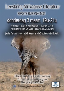 Flyer Leeskring Afrikaanse Literatuur